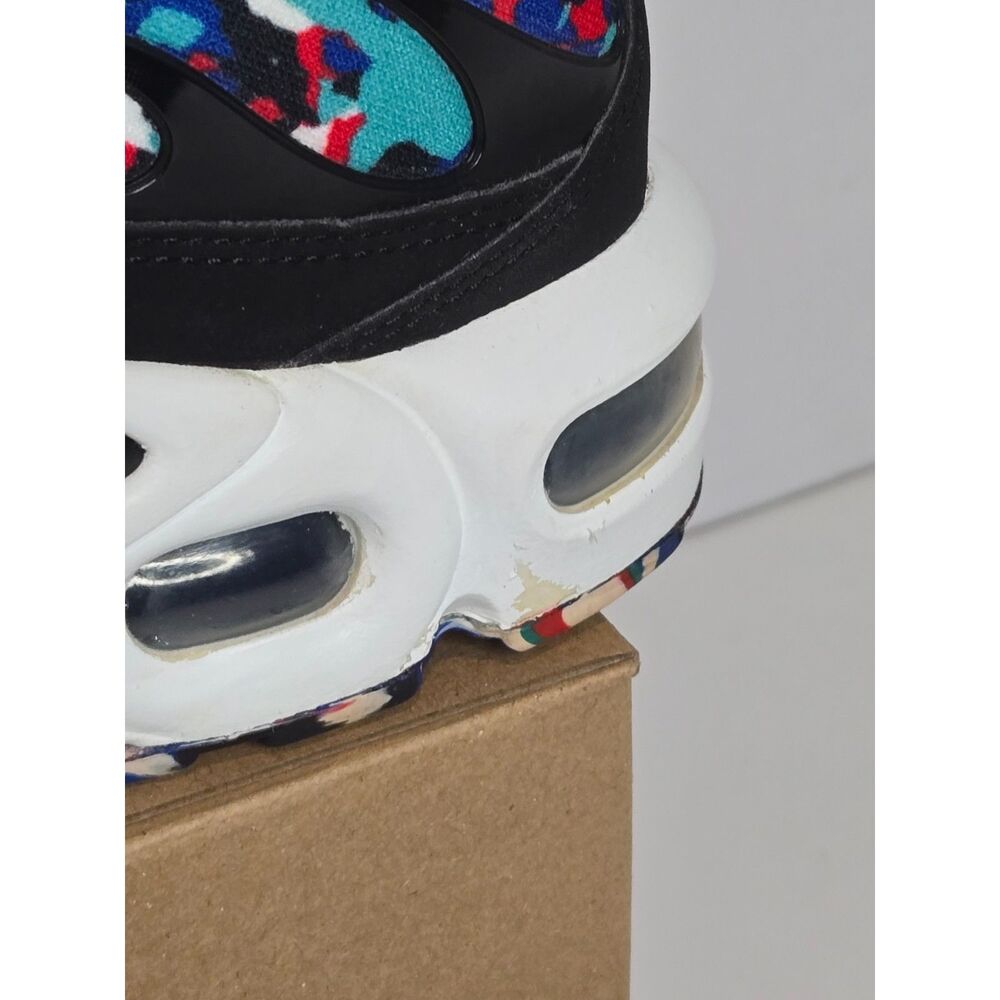 Nike Air Max Plus GS Black Hyper Blue Print Sneakers | Women's Size 7/Youth 5.5 - Picture 7 of 11
